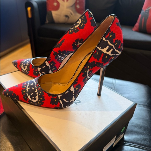 DSQUARED2 Red and Black Patterned Heels - Picture 1 of 7